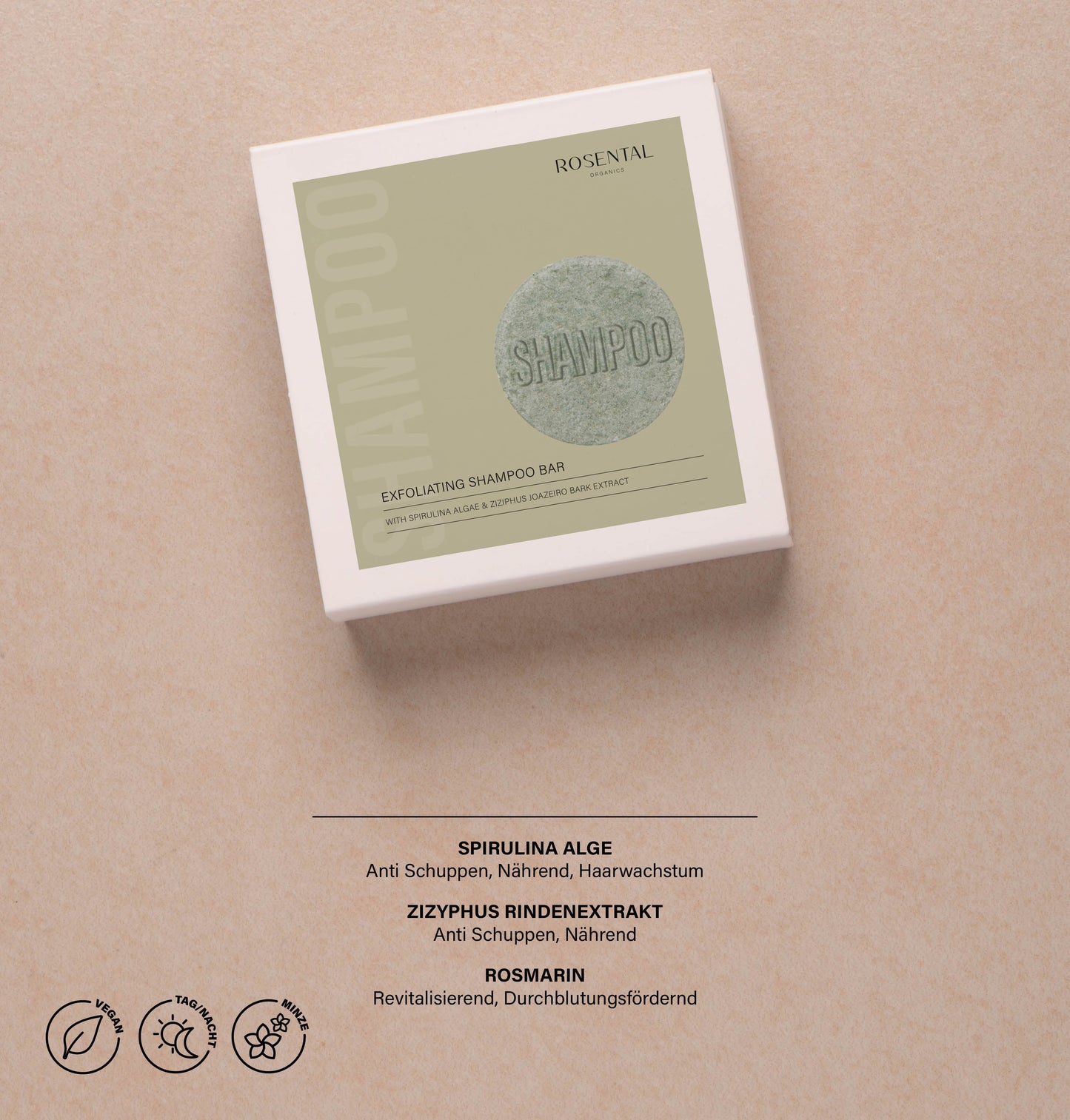 Exfoliating Shampoo Bar | with Spirulina Algae & Ziziphus Joazeiro Bark Extract