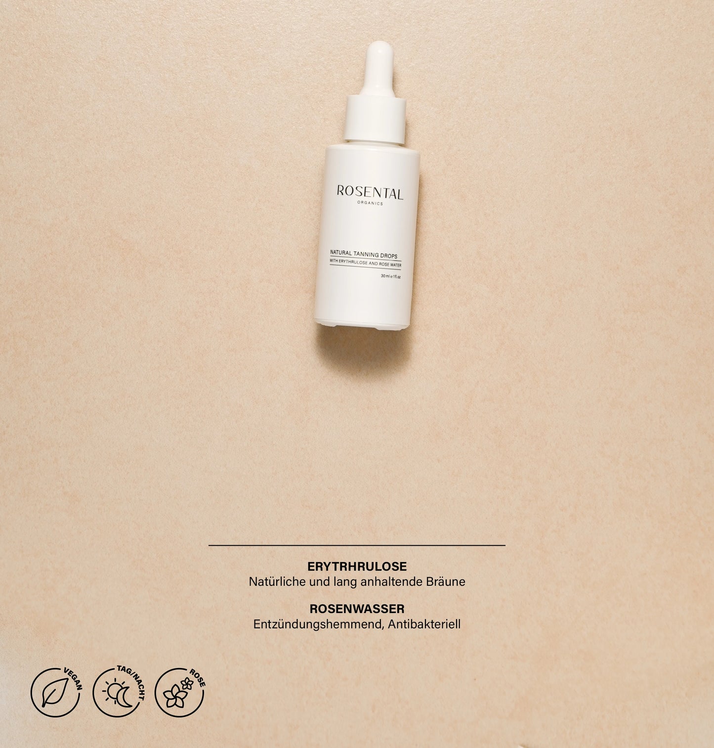 Natural Tanning Drops | with Erythrulose and Rose Water